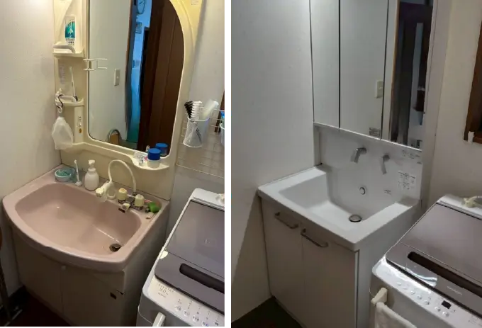 水まわりリフォーム費用目安のご案内 洗面台